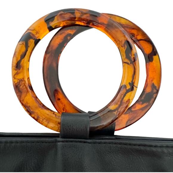 Free People Black Crossbody Bag with Tortoiseshell Ring - Picture 5 of 8